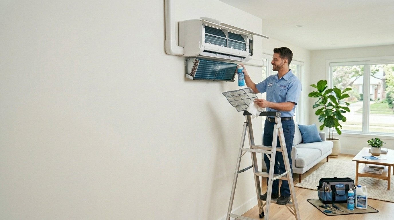 Limpeza e higienização de ar condicionado